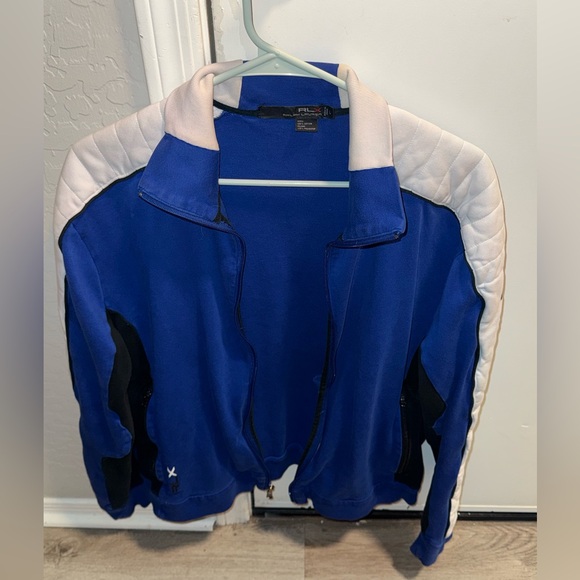 Polo Ralph Lauren RLX Men's Slim Fit Knit Cotton Track Jacket Sweatshirt Size L
